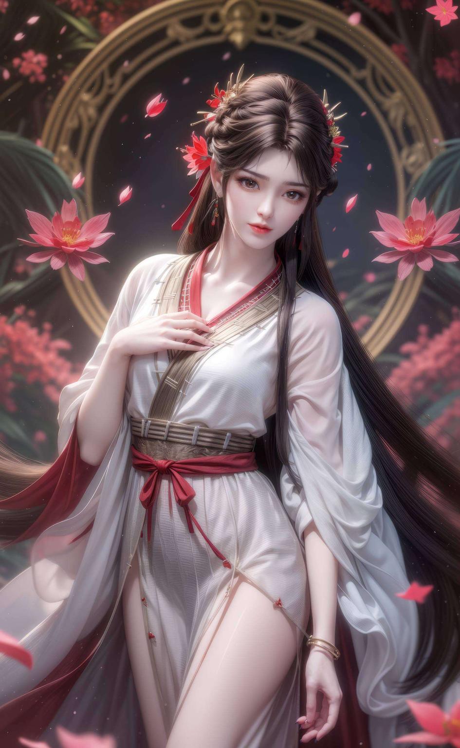 古风壁纸映古韵美目盼兮如画境