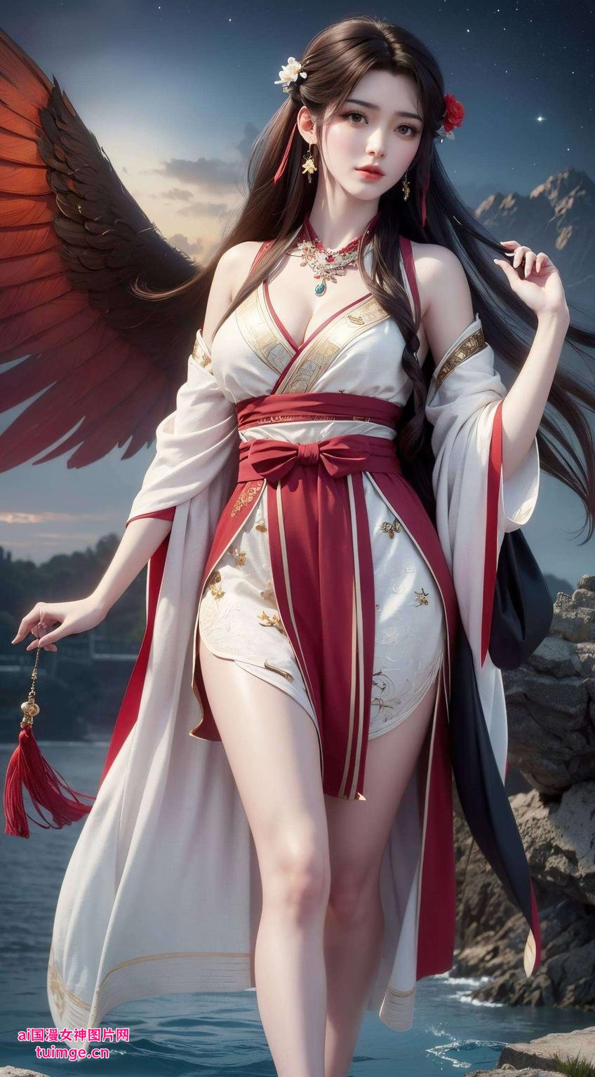 宛如仙子动态图里的她翩翩起舞