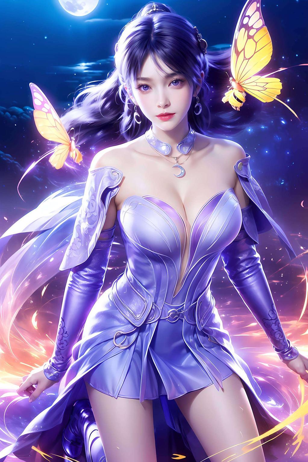 让你的平板桌面瞬间高大上今天给大家带来一款超美的国漫宝藏库姬紫月壁纸！极简风格