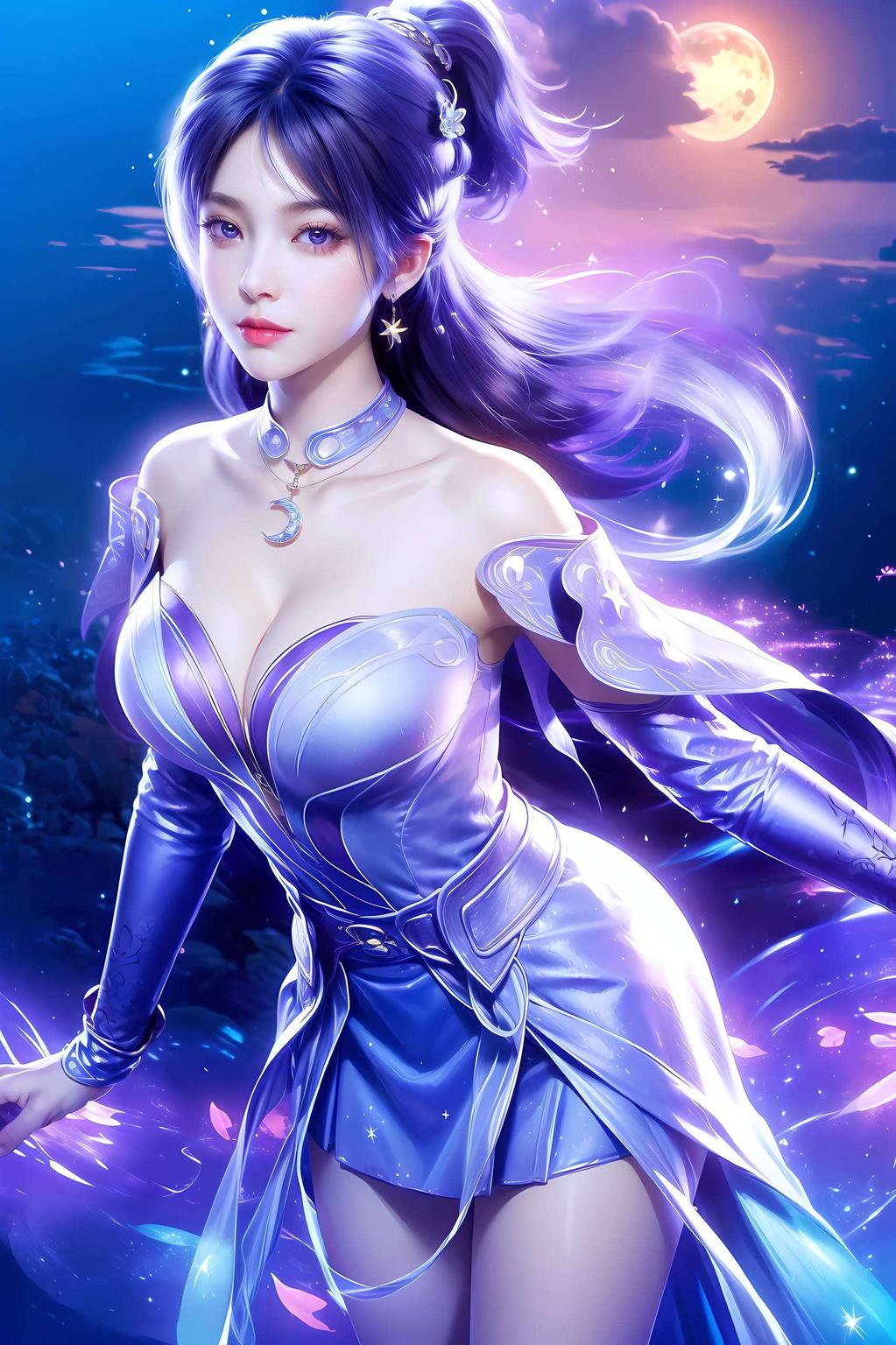 姬紫月与叶凡浪漫邂逅苹果艺术壁纸