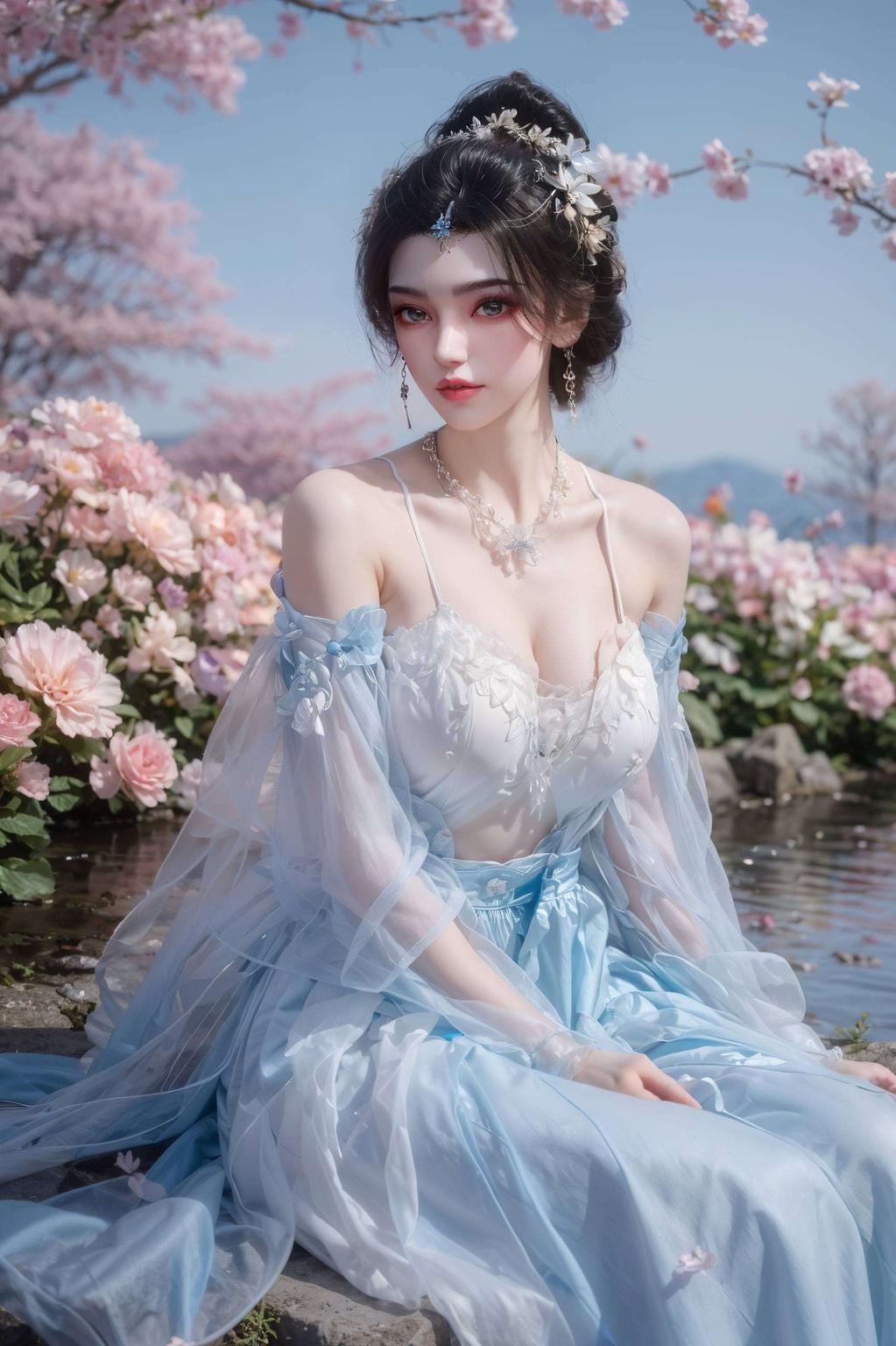 浪漫满屏李慕婉身着洁白婚纱