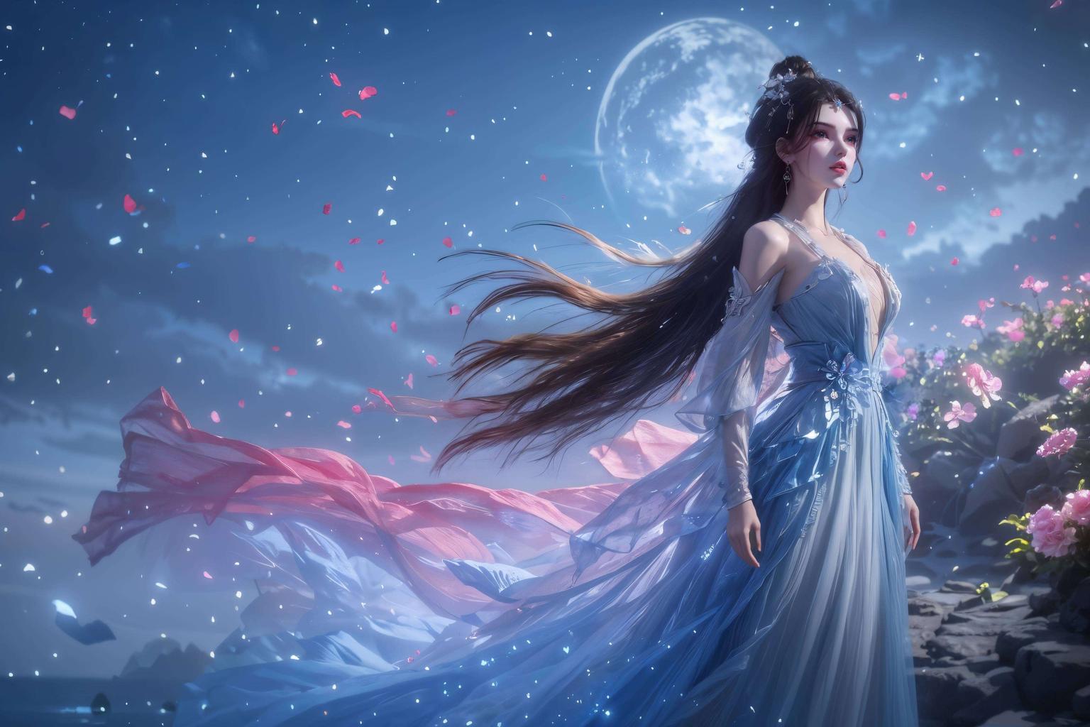 今天给大家带来一组超火的Win10壁纸潮图！李慕婉AI绘画壁纸图文丰富的色彩