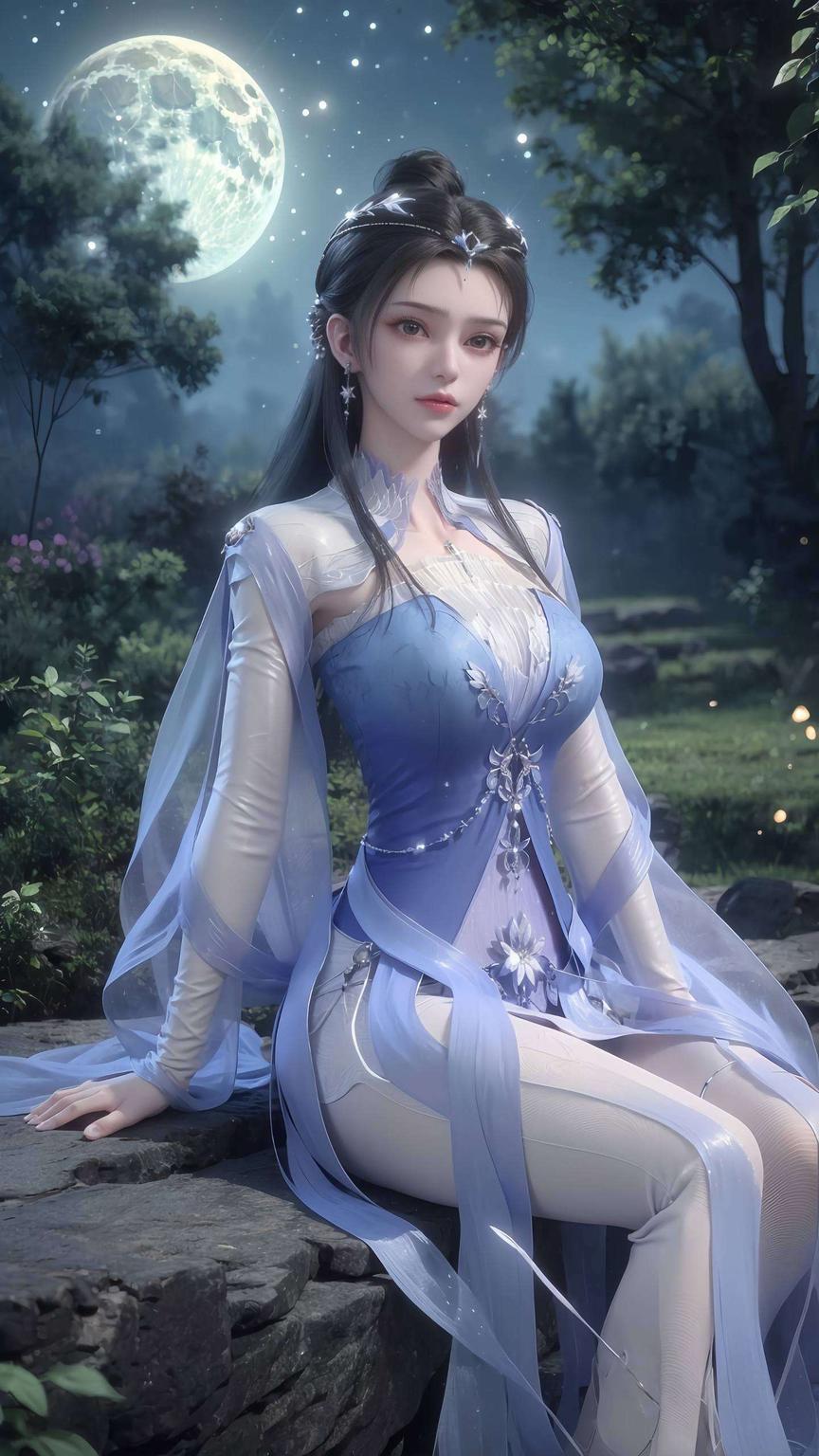 李慕婉漫画风壁纸高清护眼