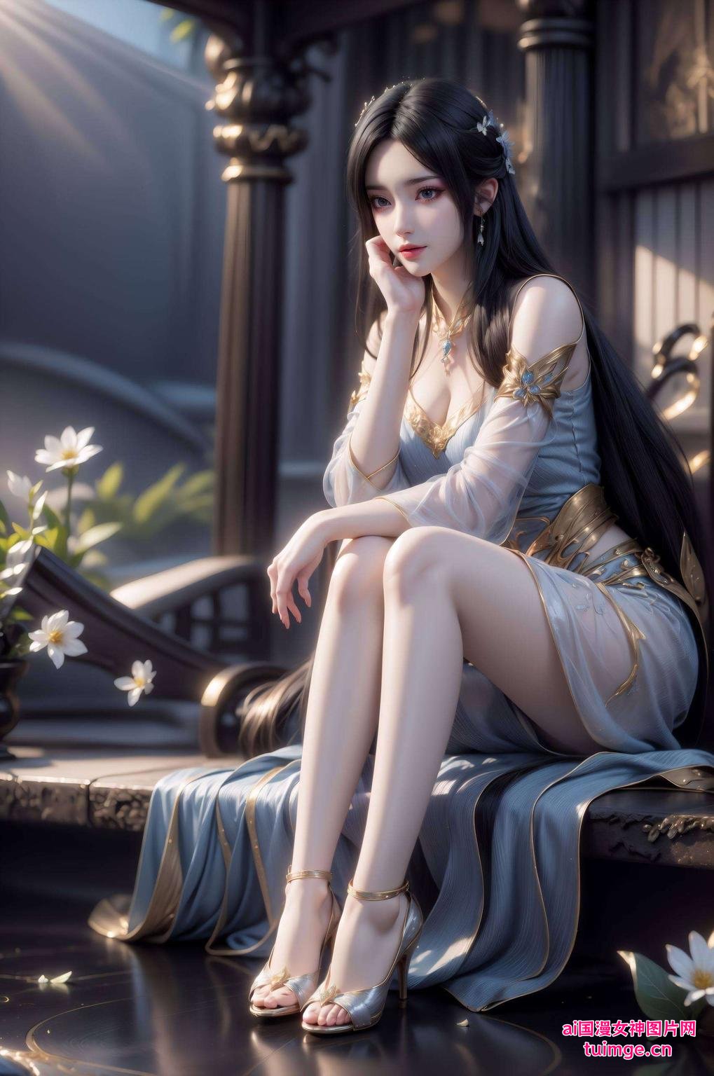 独特的光影效果让柳菲仿佛置身于星辰大海之中赶紧设置为你的桌面