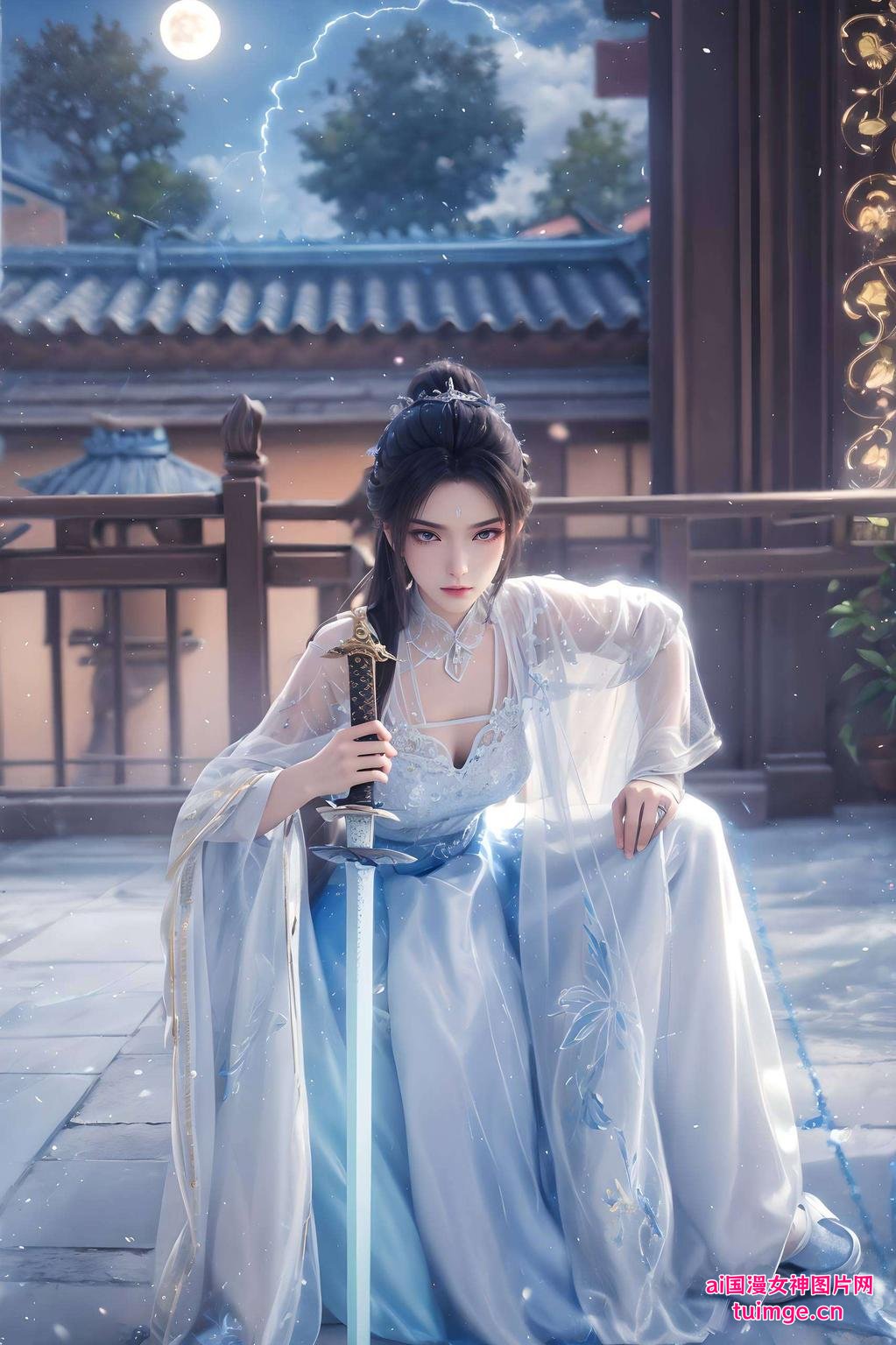 绚丽色彩点亮平板锁屏仙侠风壁纸