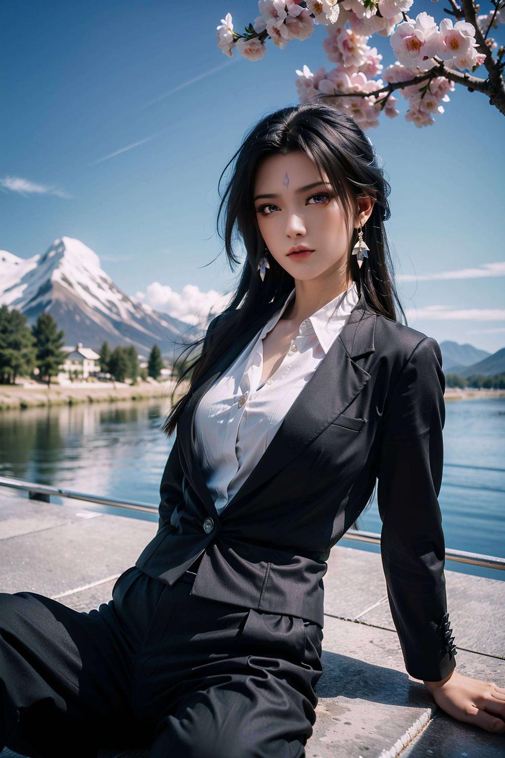 这陆雪琪1920x1080的高清壁纸美得让人心动！清澈眼眸、柔顺秀发