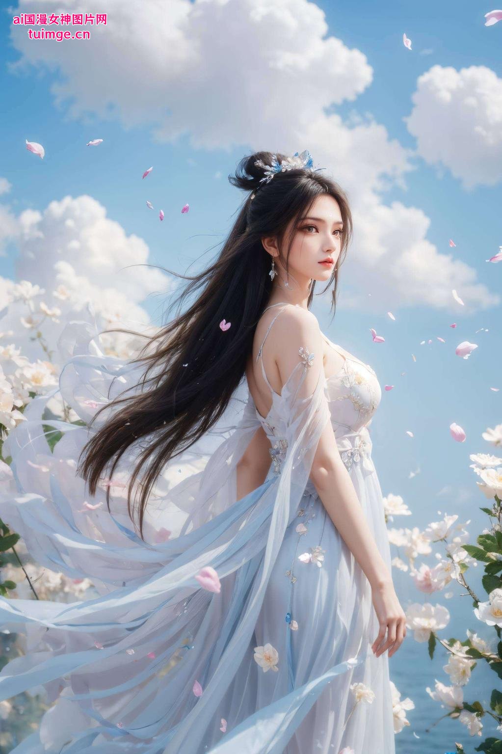 瞬间变最美壁纸！雪白的衣袂清冷脱俗