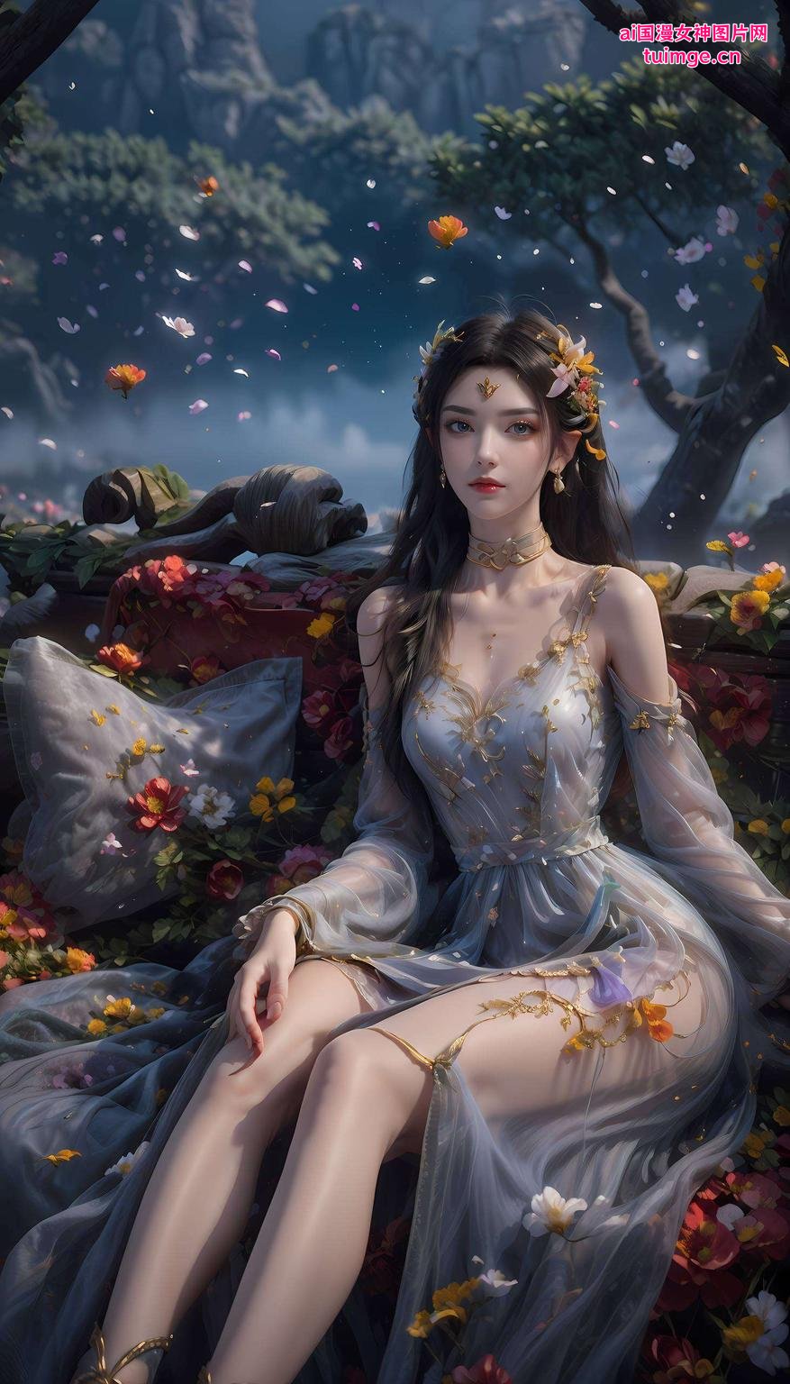 紫色背景映衬着她的冷艳安卓桌面必备！赶紧来下载吧！