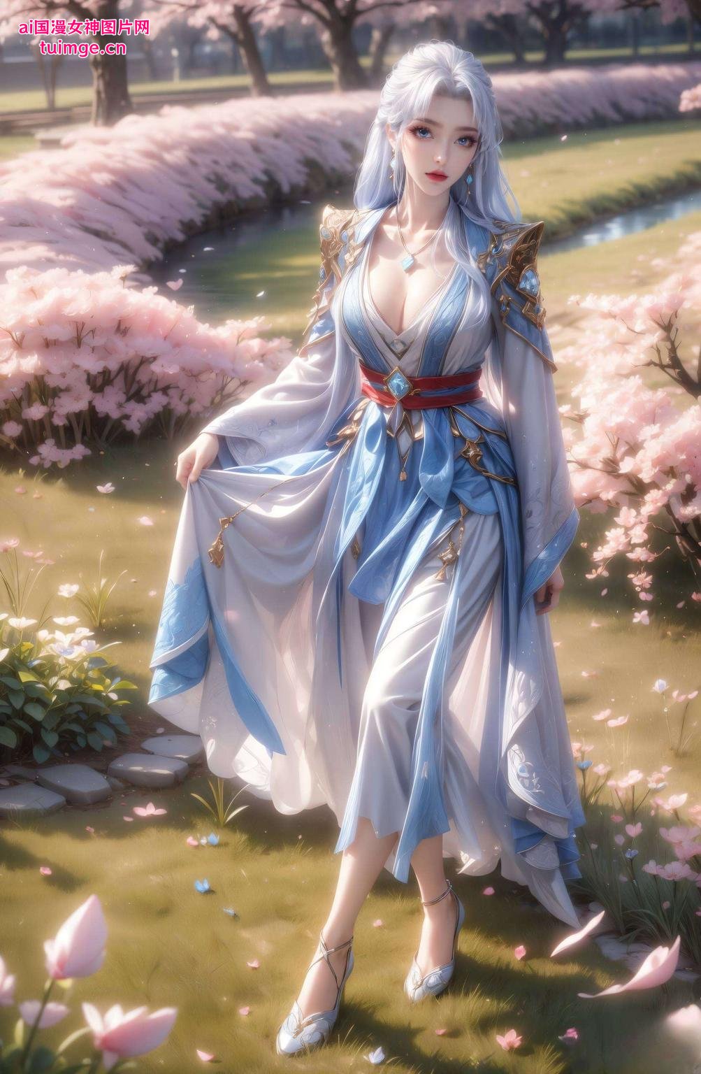 背景是一幅精致的古典画卷