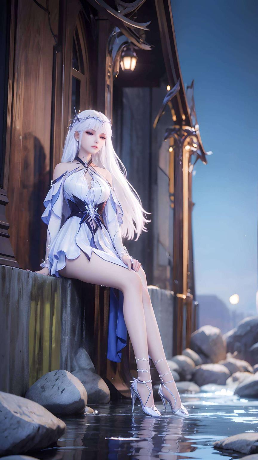 她眼神清澈如水紫色的梦境中