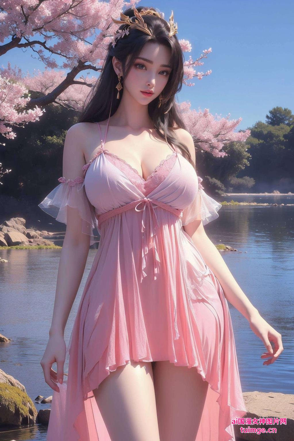 灵动飘逸这款超清晰的天狐仙子AI壁纸