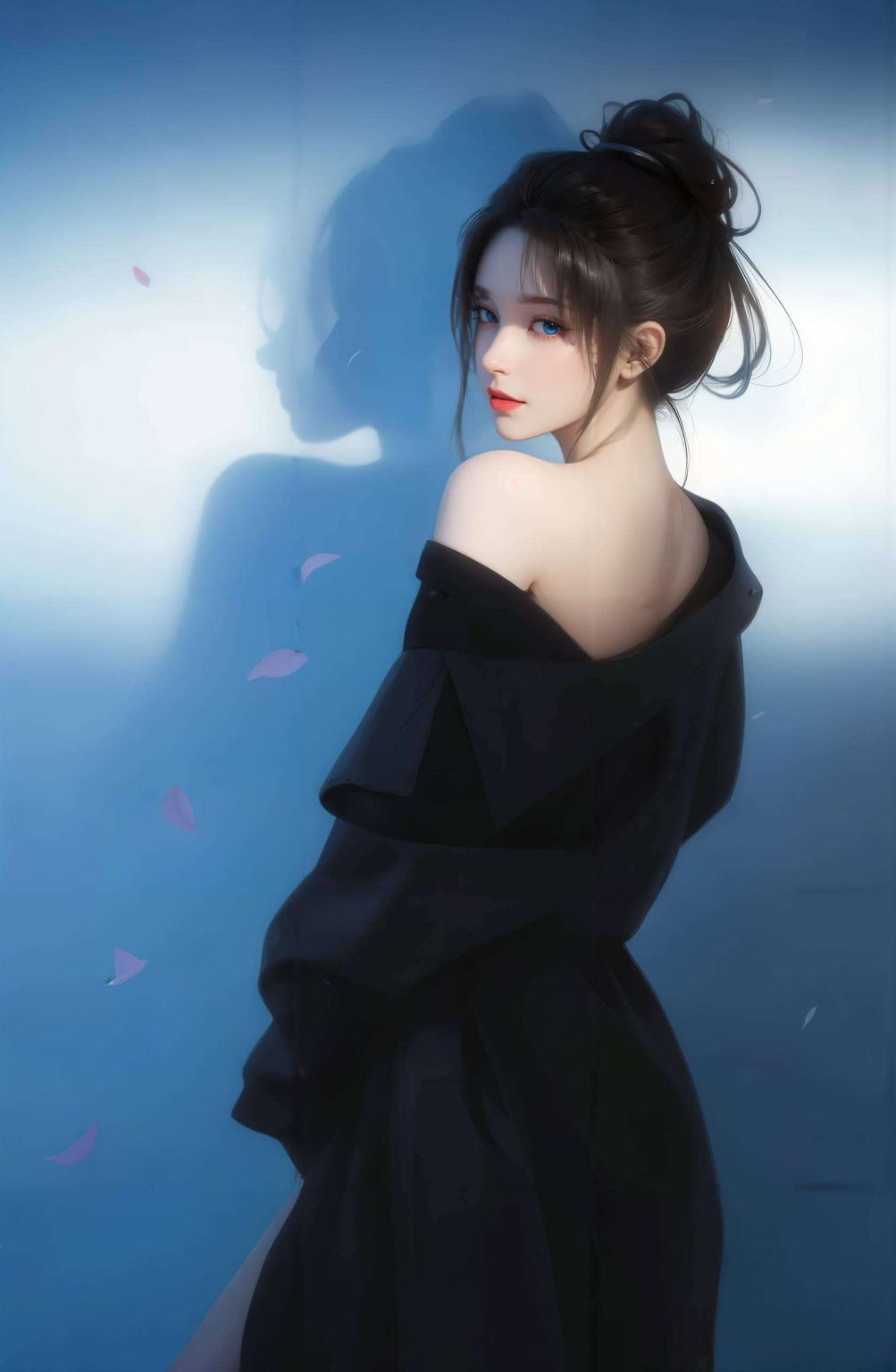 极简背景凸显神秘美绚烂尾羽