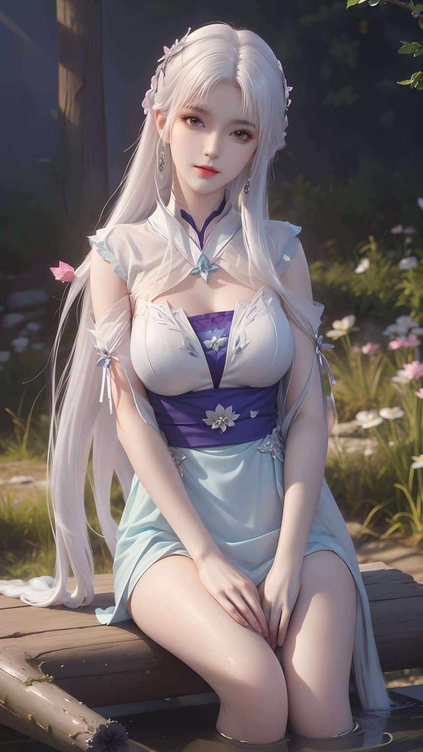 搭配小医仙白色衣服的高清壁纸仿佛在低语着不为人知的故事