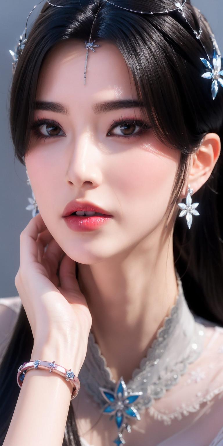 ）朋友们！今天给大家带来一款超美的电脑炫彩壁纸——夏倾月新建模！这款壁纸以月华为主题