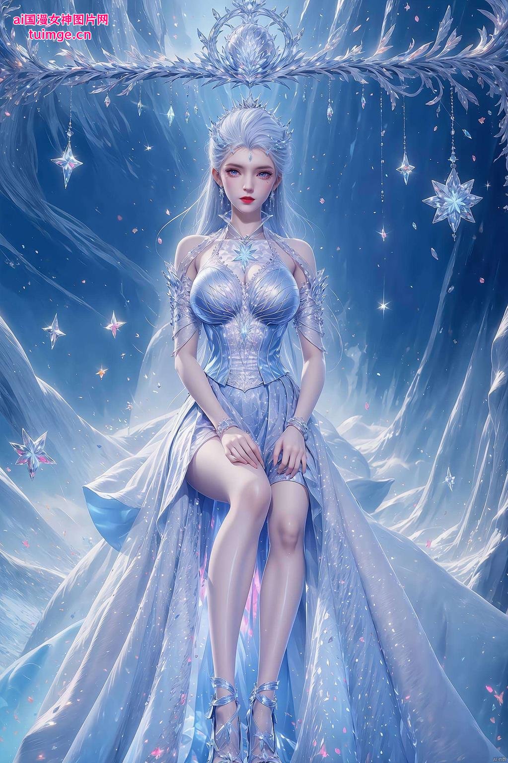 PC桌面瞬间变身国漫仙境雪女翩翩