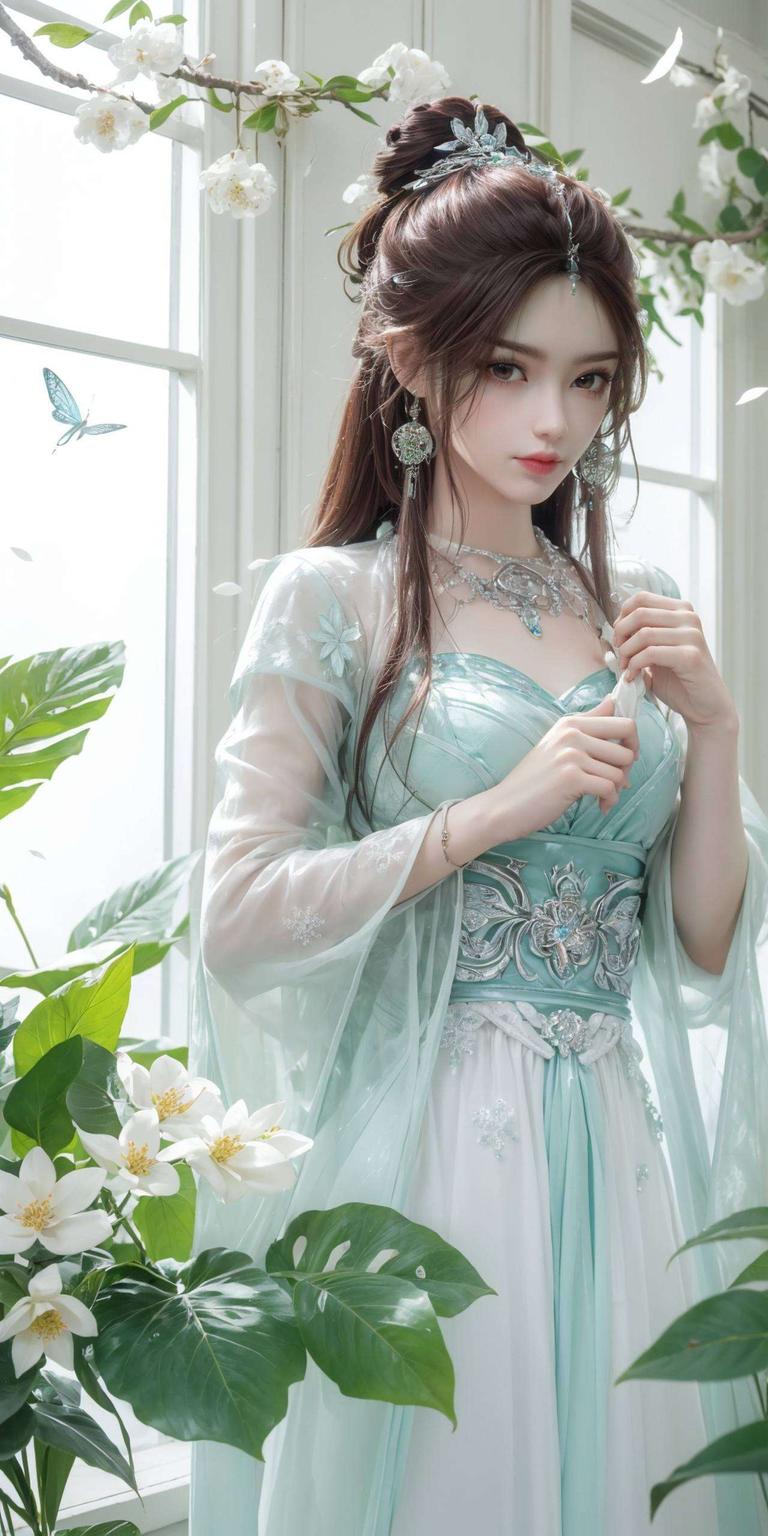 飘逸长发与梦幻背景相映成趣今天给大家带来一款超美的二次元女生壁纸——叶倾仙！高清动态