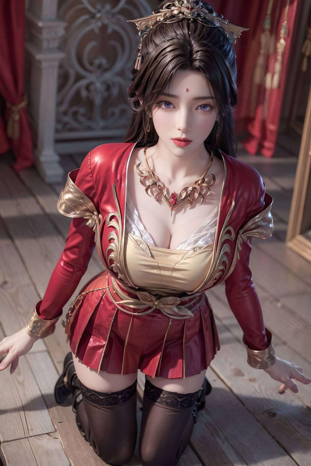 宛如置身浪漫的童话世界月光洒落在月婵婚礼裙装上