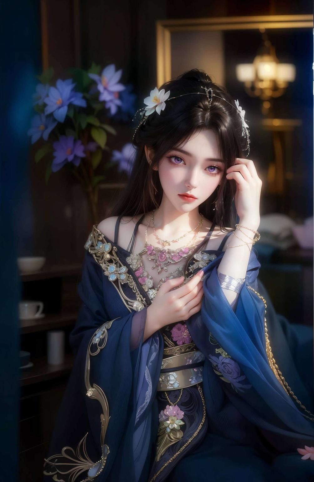 独特的同人设计月婵壁纸
