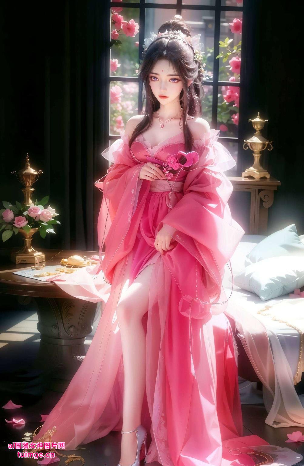 这款【高品质古风壁纸包】来了！AI国漫女神月婵高清壁纸让你的电脑瞬间穿越古代