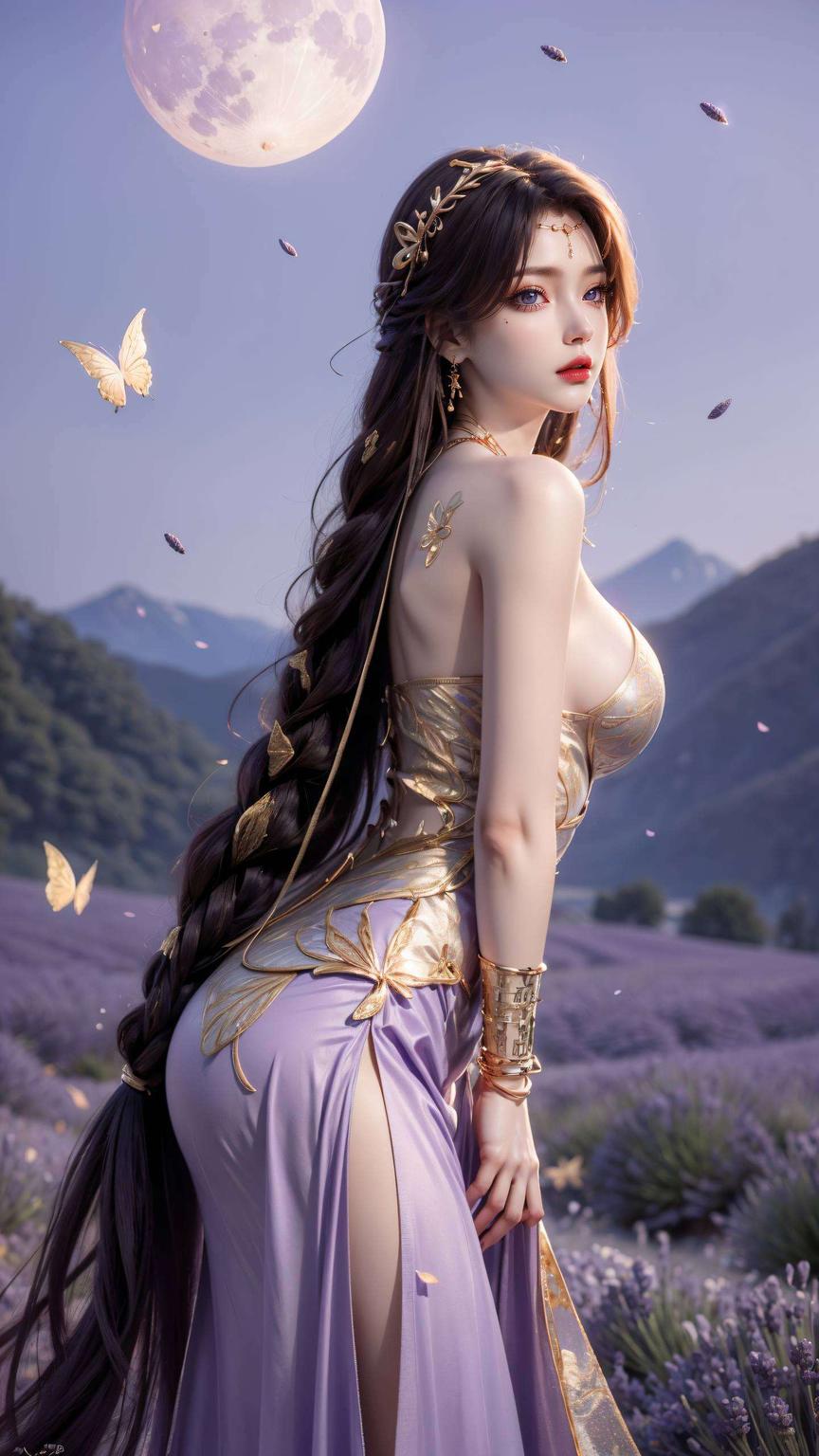 云曦图案轻盈飘逸淡雅紫色中