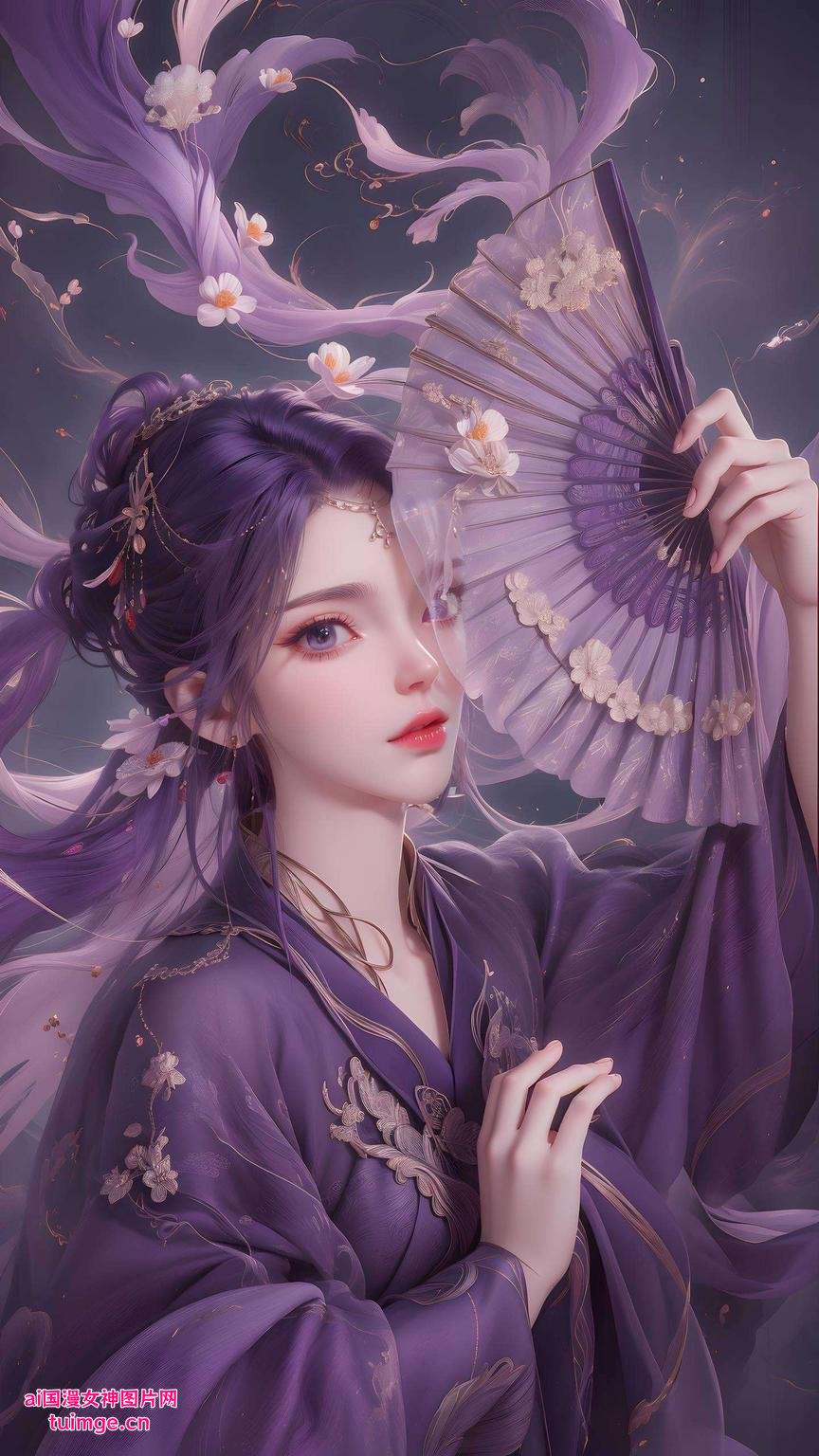 为你的Win10电脑带来满满的潮流感这紫色梦幻的二次元壁纸