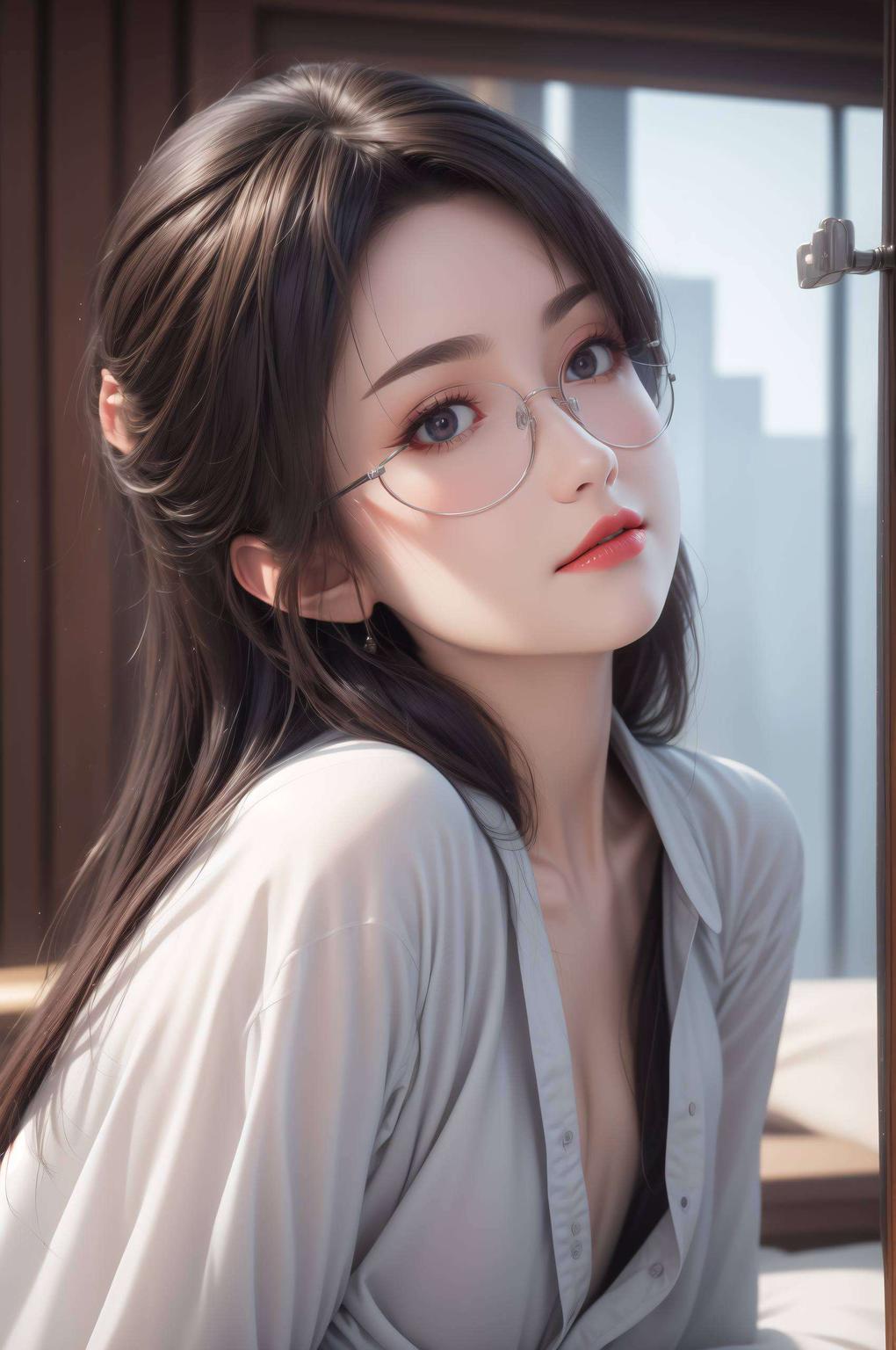 浅褐色肚兜的云韵古风韵味尽显
