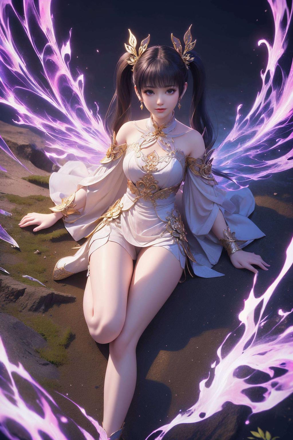 这款紫妍白衣面纱的宽屏壁纸让你的iPad瞬间变身艺术画廊！”