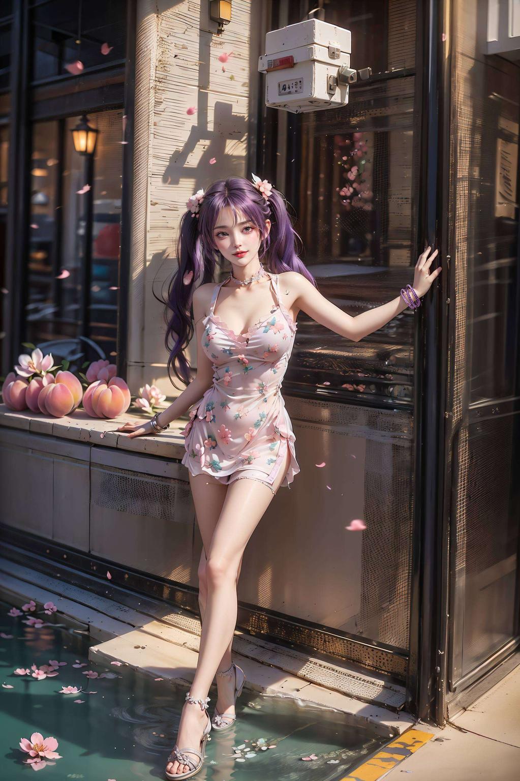 紫妍身着黑袍感受那份静谧的美吧！”